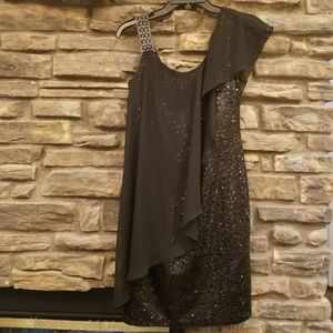 BETSY & ADAM BLACK SEQUIN SPECIAL OCCASION DRESS 4